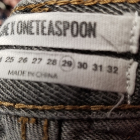 One Teaspoon Bandits distressed charcoal gray black shorts - Picture 15 of 16